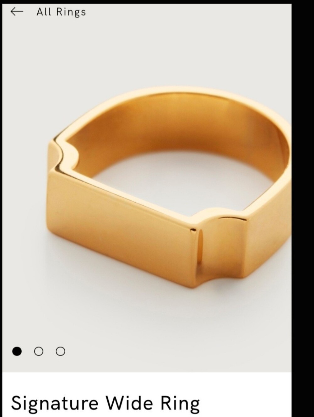 MONICA VINADER Sculpted Wide Ring in Gold Tone